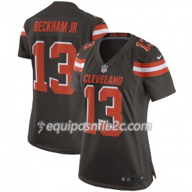 Camiseta Mujer NFL Cleveland Browns Odell Beckham Jr 13 Nike Marrón 